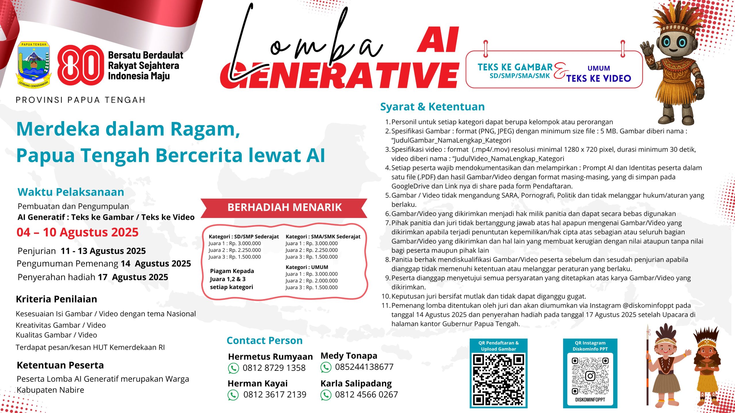 Lomba AI Generatif, Pemprov Papua Tengah 2025